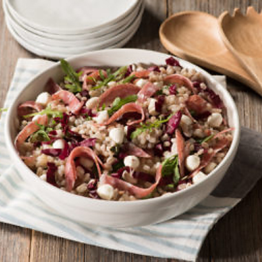 Warm Barley and Sopressata Salad