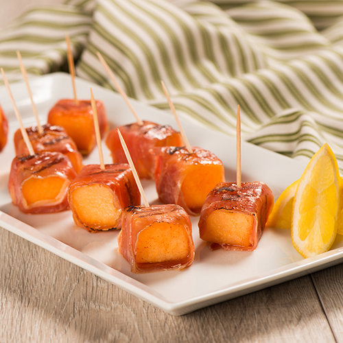 Smoky Melon & Prosciutto Bites