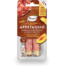 Hard Salami, Peach & Mozzarella Appetaggio