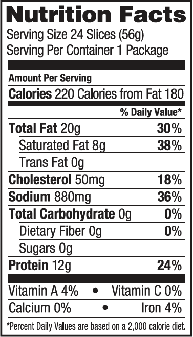 nutitional info