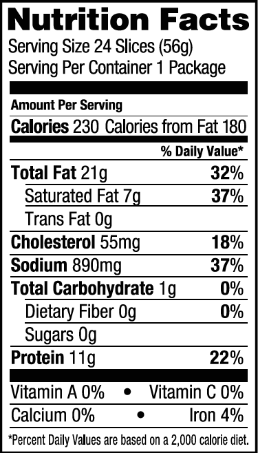 nutitional info