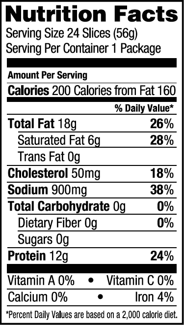 nutitional info