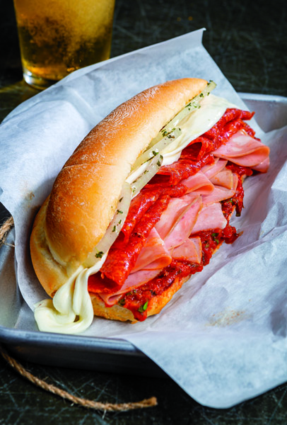 Mortadella and Pepperoni Pizza Sub Sandwich