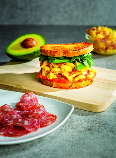 Sopressata Scrambled Egg Breakfast Sandwich