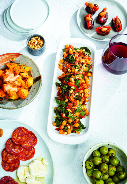 Spicy Sautéed Chickpea & Chorizo Tapas